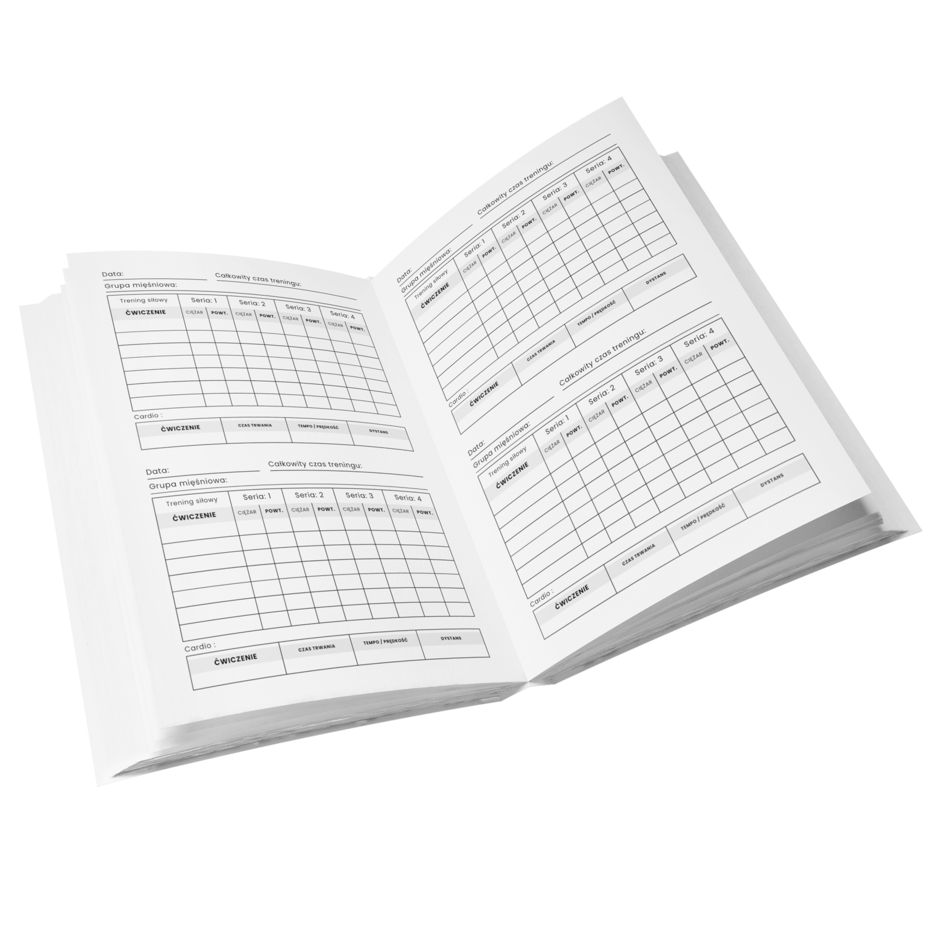 Planer Treningowy 120 stron/240 trenignów